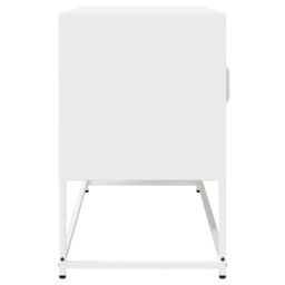 Berkfield Home TV Cabinet White 100.5x39x60.5 cm Cold-rolled Steel - thumbnail 6