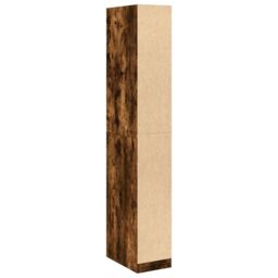 Berkfield Home Wardrobe Smoked Oak 30x50x200 cm Engineered Wood in Brown - Size: 30 x 50 x 200 cm - thumbnail 6