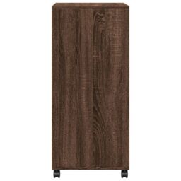Berkfield Home Rolling¬†Cabinet Brown Oak 55x40x91 cm Engineered Wood - Size: 55 x 40 x 91 cm - thumbnail 5