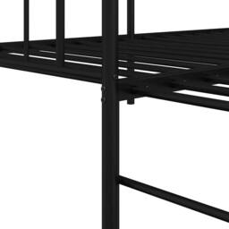 Berkfield Home Modern Black Daybed Frame with Trundle, 90x200 cm, Made of Steel - Size: 90x200 cm - thumbnail 9