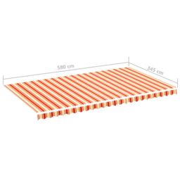 Berkfield Home Replacement Fabric for Awning Yellow & Orange 6x3.5 m - thumbnail 6