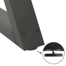 Berkfield Home Modern Dining Table Legs 2 pcs Anthracite 70x(72-73.3) cm Steel in Dark Grey - thumbnail 9