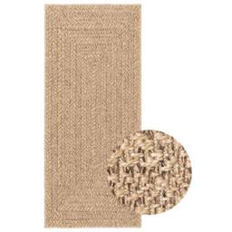 Berkfield Home Rug ZIZUR 80x200 cm Jute Look Indoor & Outdoor in Tan - Size: Medium - thumbnail 3