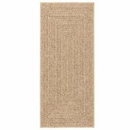 Berkfield Home Rug ZIZUR 80x200 cm Jute Look Indoor & Outdoor in Tan - Size: Medium - thumbnail 4