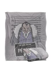 DC Comics Batman The Penguin Mugshot Blanket 152 x 127 cm in White - thumbnail 2