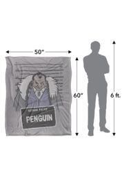 DC Comics Batman The Penguin Mugshot Blanket 152 x 127 cm in White - thumbnail 5