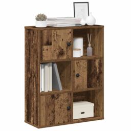 Berkfield Home Bookcase Old Wood 60x24x76.5 cm Engineered Wood in Brown - thumbnail 1