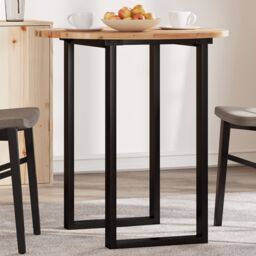Berkfield Home Table Top Round √ò70x2 cm Solid Wood Acacia in Brown - Size: 70x2 cm - thumbnail 1