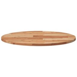 Berkfield Home Table Top Round √ò70x2 cm Solid Wood Acacia in Brown - Size: 70x2 cm - thumbnail 4