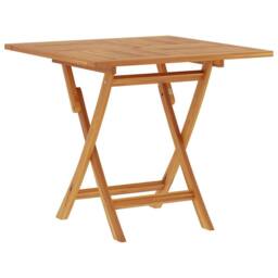 Berkfield Home Folding Garden Table 85x85x76 cm Solid Teak Wood in Brown - Size: 85 x 85 x 76 cm - thumbnail 5