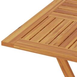 Berkfield Home Folding Garden Table 85x85x76 cm Solid Teak Wood in Brown - Size: 85 x 85 x 76 cm - thumbnail 7