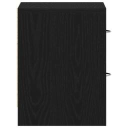 Berkfield Home Stylish Bedside Cabinets 2 pcs Black Oak 40x30x40 cm Engineered Wood - Size: 40 x 30 x 40 cm - thumbnail 8