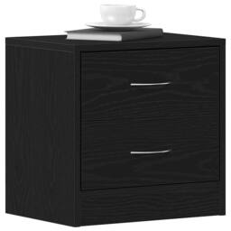 Berkfield Home Stylish Bedside Cabinets 2 pcs Black Oak 40x30x40 cm Engineered Wood - Size: 40 x 30 x 40 cm - thumbnail 4