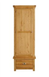 Birlea Woburn 1 Door 1 Drawer Wardrobe Oak in Light Oak - thumbnail 5