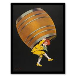 Artery8 Cognac Pellisson Advert Vintage Framed Wall Art Print Cappiello in Black - Size: A4 - thumbnail 1