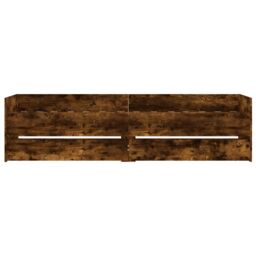Berkfield Home Bed Frame with Drawers without Mattress Smoked Oak 90x200 cm in Brown - thumbnail 6