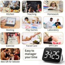 NESTLUNE New Digital Kitchen Timer LED Magnetic in Black - Size: 100 cm x 15 cm - thumbnail 6