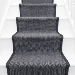 runrug Stair Runner Carpet - Reversible & Durable, 2mm - 'Illusion' in Midnight - Size: 60 cm x 660 cm - thumbnail 6