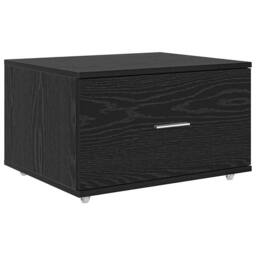 Berkfield Home Drawer Cabinet Black oak Engineered wood Compact Drawer Cabinet - thumbnail 1