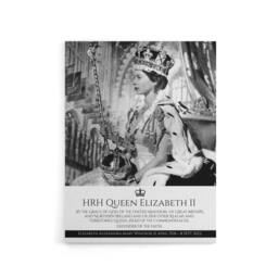 "Artery8 HRH Queen Elizabeth II Coronation Canvas Wall Art Print in Grey - Size: W18"" x H24""" - thumbnail 1