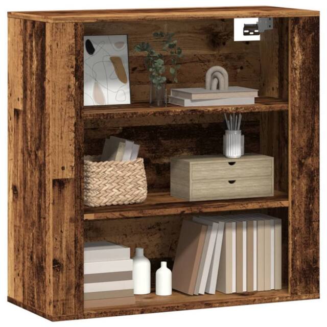 Berkfield Home Wall Cabinet Old Wood 80x33x80 cm Engineered Wood in Brown - Size: 80 x 33 x 80 cm - image 1