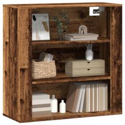 Berkfield Home Wall Cabinet Old Wood 80x33x80 cm Engineered Wood in Brown - Size: 80 x 33 x 80 cm - thumbnail 1