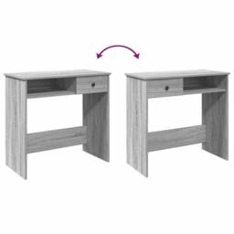 Berkfield Home Decorative Desk Grey Sonoma 80x40x75 cm Engineered Wood - Size: 80 x 40 x 75 cm - thumbnail 8
