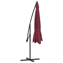 Berkfield Home Elegant Cantilever Umbrella with Aluminium Pole 350 cm Bordeaux Red in Burgundy - thumbnail 6