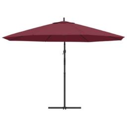 Berkfield Home Elegant Cantilever Umbrella with Aluminium Pole 350 cm Bordeaux Red in Burgundy - thumbnail 5