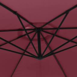 Berkfield Home Elegant Cantilever Umbrella with Aluminium Pole 350 cm Bordeaux Red in Burgundy - thumbnail 7