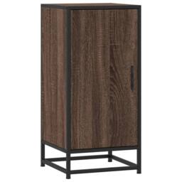 Berkfield Home Sideboard Brown Oak 35.5x35x76 cm Engineered Wood & Metal - thumbnail 3