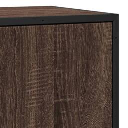 Berkfield Home Sideboard Brown Oak 35.5x35x76 cm Engineered Wood & Metal - thumbnail 9
