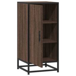 Berkfield Home Sideboard Brown Oak 35.5x35x76 cm Engineered Wood & Metal - thumbnail 7