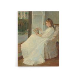 "Artery8 Portrait of Sister at a Window Morisot Canvas Wall Art Print - Size: W18"" x H24""" - thumbnail 1