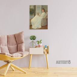 "Artery8 Portrait of Sister at a Window Morisot Canvas Wall Art Print - Size: W18"" x H24""" - thumbnail 3