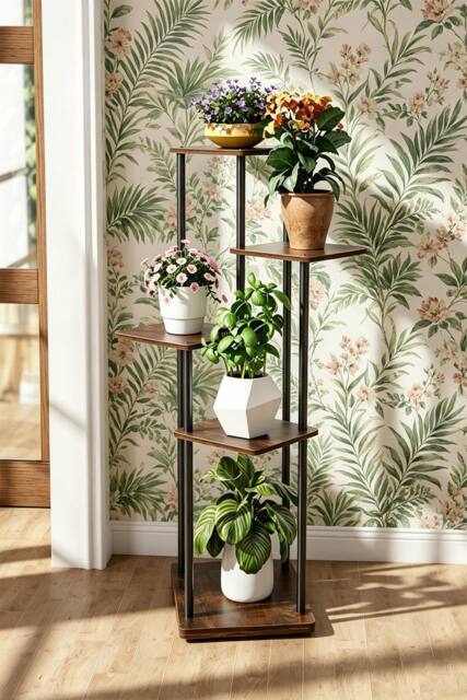ExtraStar 5-Tier Plant Stand & Flower Pot Display Rack in Brown - image 1