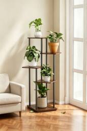 ExtraStar 5-Tier Plant Stand & Flower Pot Display Rack​ in Brown - thumbnail 2