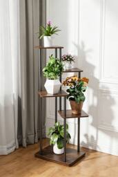 ExtraStar 5-Tier Plant Stand & Flower Pot Display Rack​ in Brown - thumbnail 3