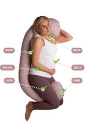 BellaMoon Women's Full C-Shaped Body Pillow Pregnancy Endometriosis Menopause - Size: Single - thumbnail 6