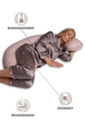 BellaMoon Women's Full C-Shaped Body Pillow Pregnancy Endometriosis Menopause - Size: Single - thumbnail 7