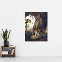 "Artery8 Tiger in Cave Big Cat Oil Painting Agasse Wall Art Poster Print - Size: W24"" x H32""" - thumbnail 4
