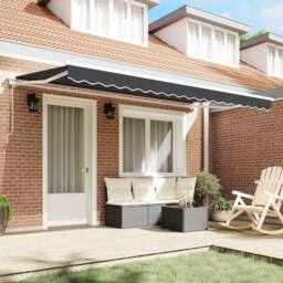 Berkfield Home Retractable Awning Manual Anthracite 350x200 cm - thumbnail 3