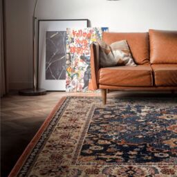 The Rug Shop UK Traditional Persian Easy To Clean Stain-Resistant Area Rug in Blue - Size: 195 cm x 290 cm - thumbnail 1