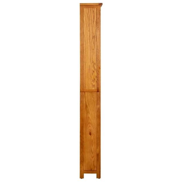 Berkfield Home Beautiful 6-Tier Bookcase 80x22.5x180 cm Solid Oak Wood in Brown - image 1