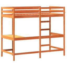 Berkfield Home Loft Bed without Mattress Wax Brown 90x200 cm Solid Wood Pine - thumbnail 6