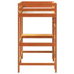 Berkfield Home Loft Bed without Mattress Wax Brown 90x200 cm Solid Wood Pine - thumbnail 5