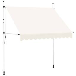 Berkfield Home Manual Retractable Awning 250 cm Cream in Beige - thumbnail 2