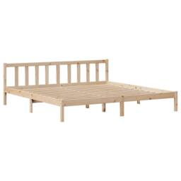 Berkfield Home Bed Frame without Mattress 180x200 cm Super King Solid Wood Pine in Natural - thumbnail 7