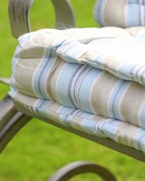Dibor Giant Oxford Blue Striped Outdoor Garden Chair Seat Pad Cushion L50 x W50cm - Size: 50 cm x 50 cm - thumbnail 5