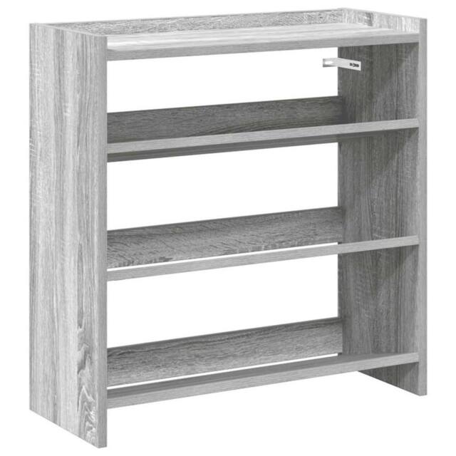 Berkfield Home Shoe Rack Grey Sonoma 60x25x62 cm Engineered Wood - Size: 60 x 25 x 62 cm - image 1